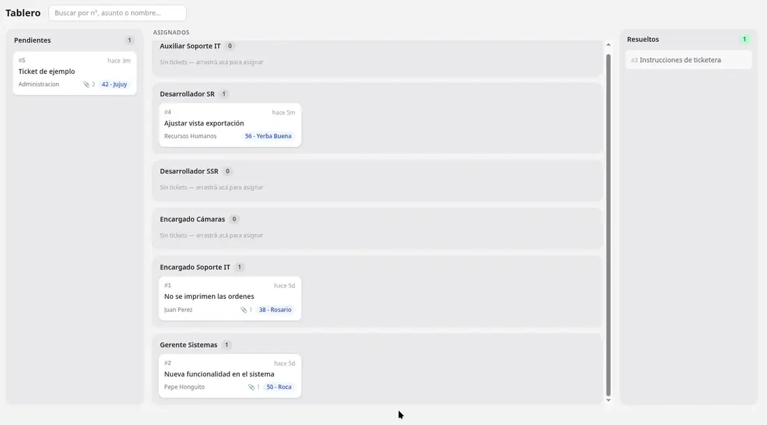 Recorrido en video por la ticketera: carga, asignación y resolución de tickets